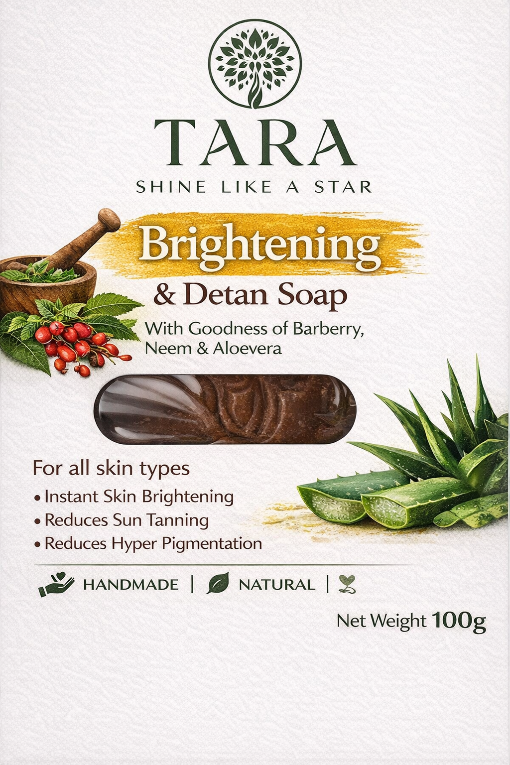 Brightening and De-tan Soap